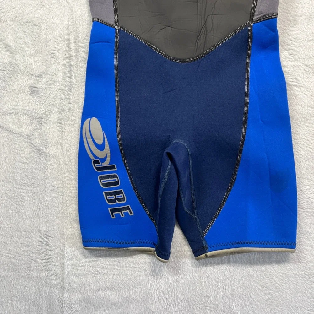 Jobe Shorty Wetsuit Youth Blue Grey Powerstretch Back Zip Springsuit Size 4